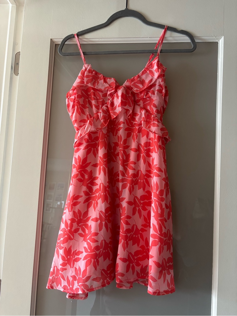 miami Coral-Red Spaghetti Strap Top